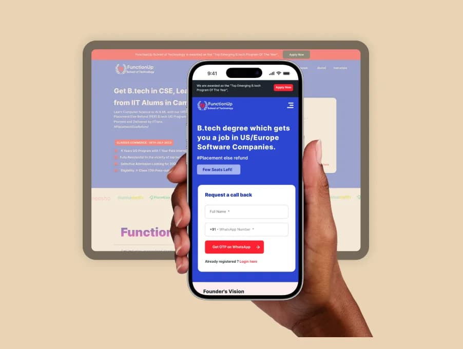 FunctionUp Website — FST website for FunctionUp